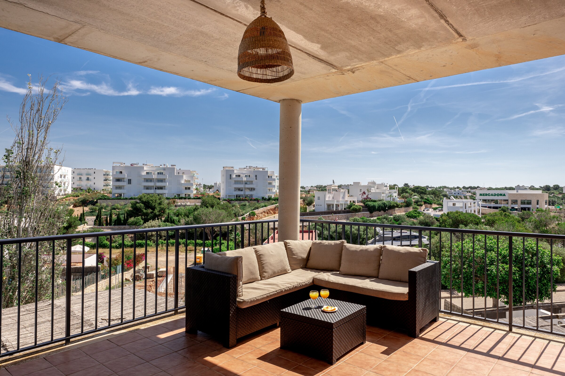 Upper terrace and view at Ca'n Baltasar